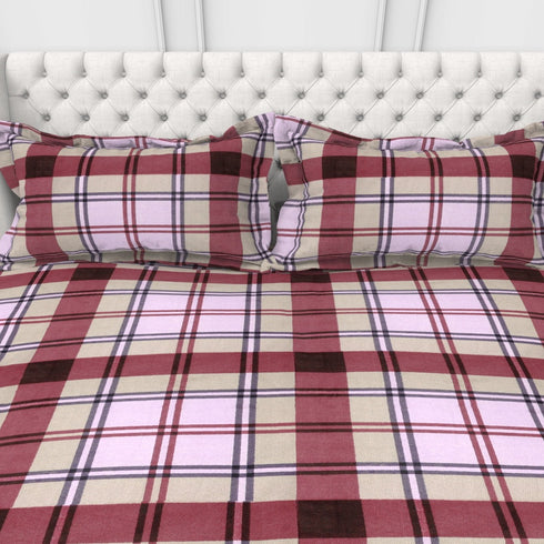 Carmel 100 % Cotton Satin 220 TC Fitted Sheet Set With 2 Pillow Cover - 4